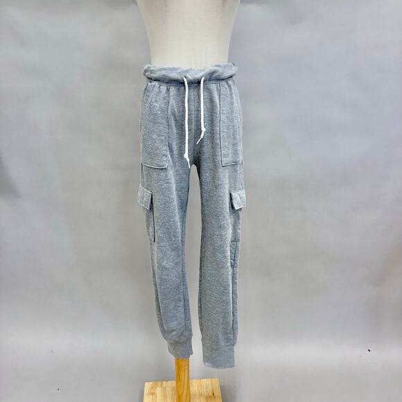 No Boundaries gray cargo jogger sweatpants Size XS Slim Leg High Rise - Picture 1 of 14